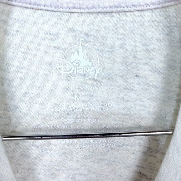 Disney Parks Cat Lady T-Shirt Women's M Ivory Purple Glitter Sparkle Fun - Picture 4 of 4